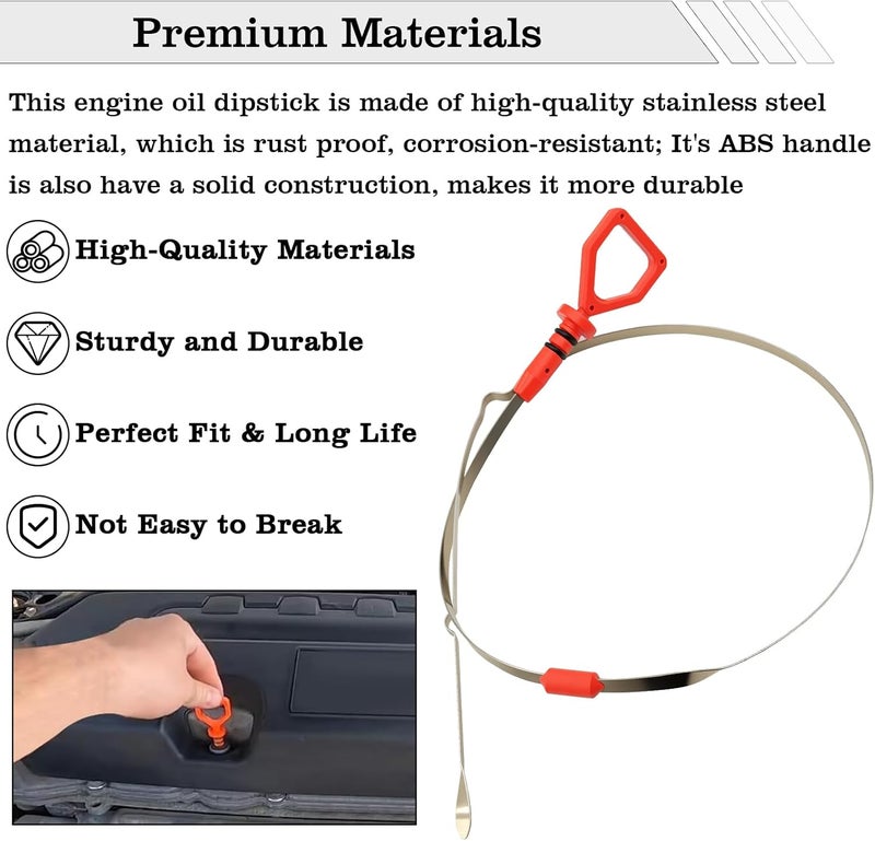 FBLOWMOD 156505A2A04 Engine Oil Dipstick Indicator, Compatible with Honda CR-V 2015-2019 Accord 2013-2017, Acura TLX 2015-2019 ILX 2016-2019 2.4 L Engine Oil Fluid Level Dip Stick Replace 921072 - Image 3